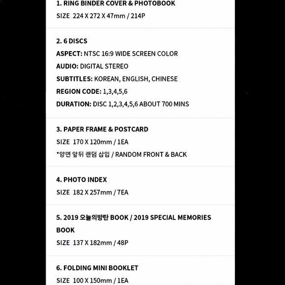 BTS MEMORIES 2019 DVD - Picture 9 of 9